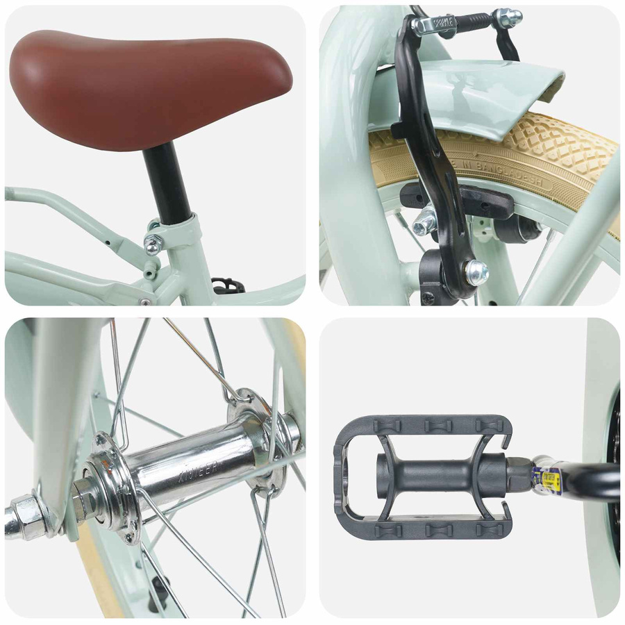 VD Home Furnishing Kinderfahrrad 12 Zoll für Kinder von 2 bis 4 Jahren, Hellgrün - Bild 2