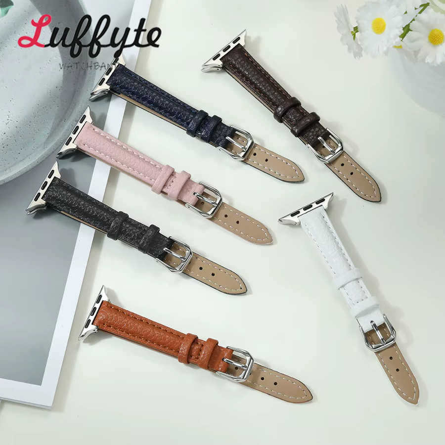 Luffyte Uhrenarmband PU-Leder, Litschi-Muster, Unisex - Bild 1