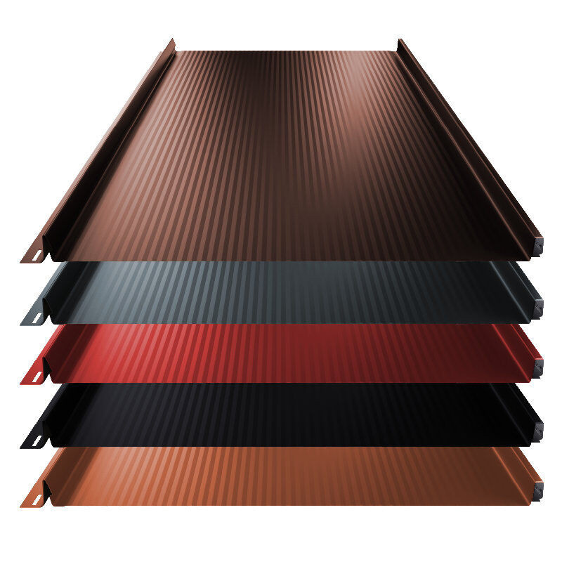 Stehfalz Terrano Dach und Wand aus Stahl von Blachotrapez GmbH mit Nanowelle und ThyssenKrupp Polyesterbeschichtung, Breite: 52,5 cm - Bild 1