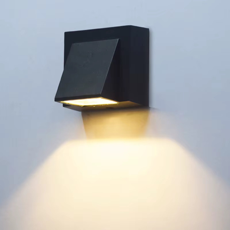 Heevye LED Außenwandleuchte IP65 wasserdicht aus Aluminium in Schwarz zur Wandmontage für Garten und Veranda - Bild 2