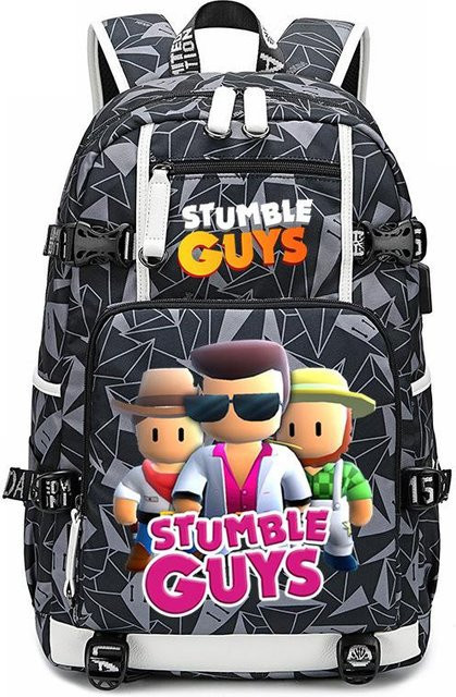 3-teiliges Schulrucksack-Set für Schüler aus Oxford-Stoff in Multicolour mit großem Fassungsvermögen, Schultergurt und Federmäppchen - Bild 1