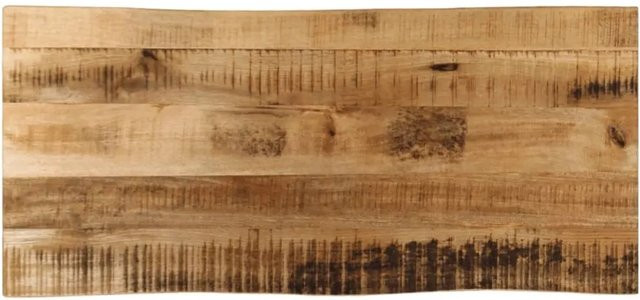 vidaXL Tischplatte aus Mango Massivholz mit Baumkante, Farbe: Braun, B/T/H: 80 x 40 x 2,5 cm - Bild 1