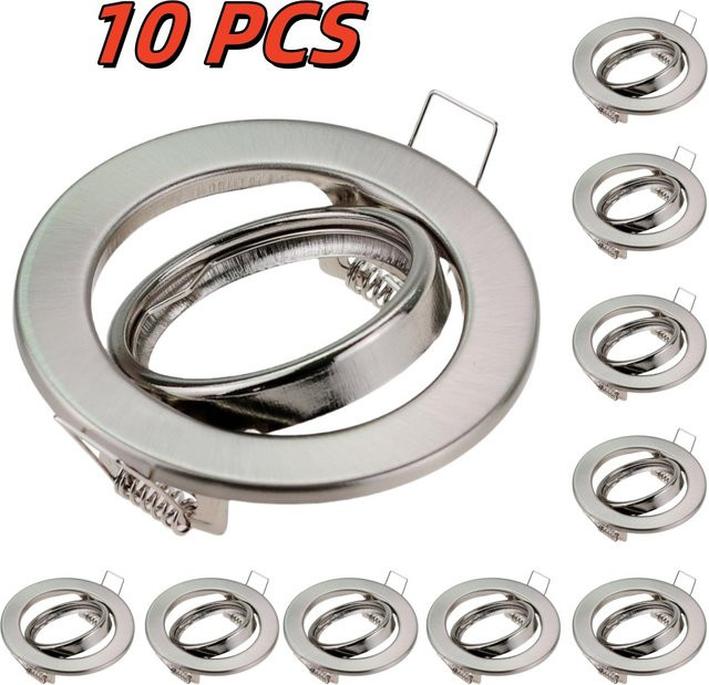 JOYINLED Einbau-Downlight-Gehäuse rund aus Eisen mit GU10-Halter für 70 mm Ausschnitt, 10 Stück - Bild 1