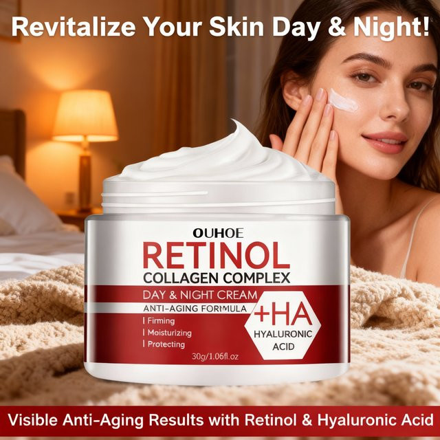 OUHOE Retinol Gesichtspflege Creme, für normale Haut, Unisex - Bild 1