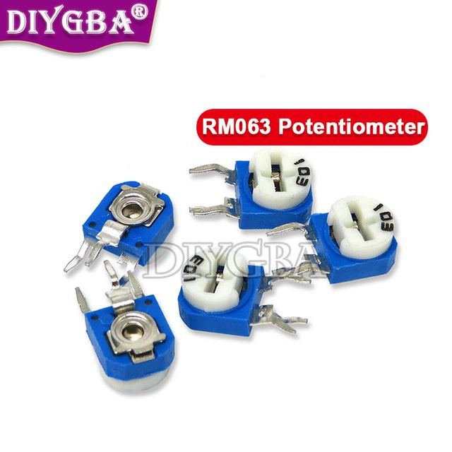 20 Stück DIYGBA RM063 Trimmer Potentiometer Einstellbarer Widerstand in Blau - Bild 1