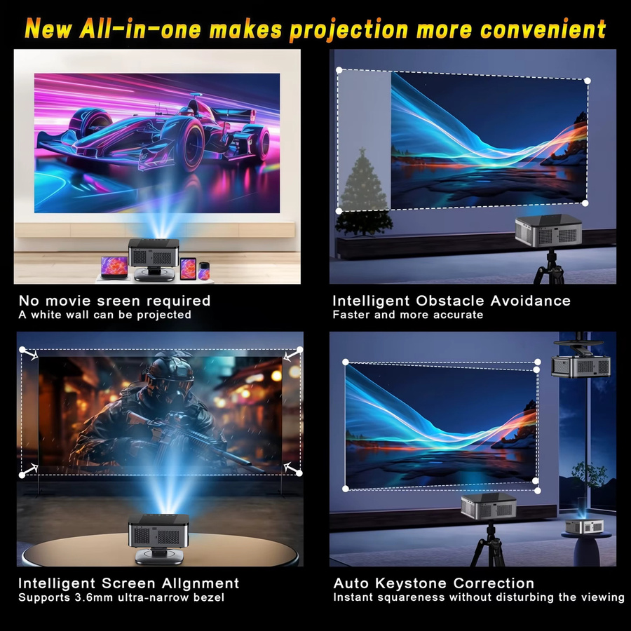 XIWBSY 4K UHD Laser Tageslicht-Projektor mit Android 12.0 und TOF-Fokus für dein Heimkino - Bild 5