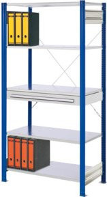 Kappes Steckregal RasterPlan Mod. 1 in Blau, kunststoffbeschichtet, B/H/T: 100 x 200 x 50 cm - Bild 1