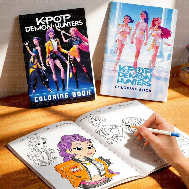 Stressabbau-Malbuch mit Anime-Mädchen-Motiven - Bild 1