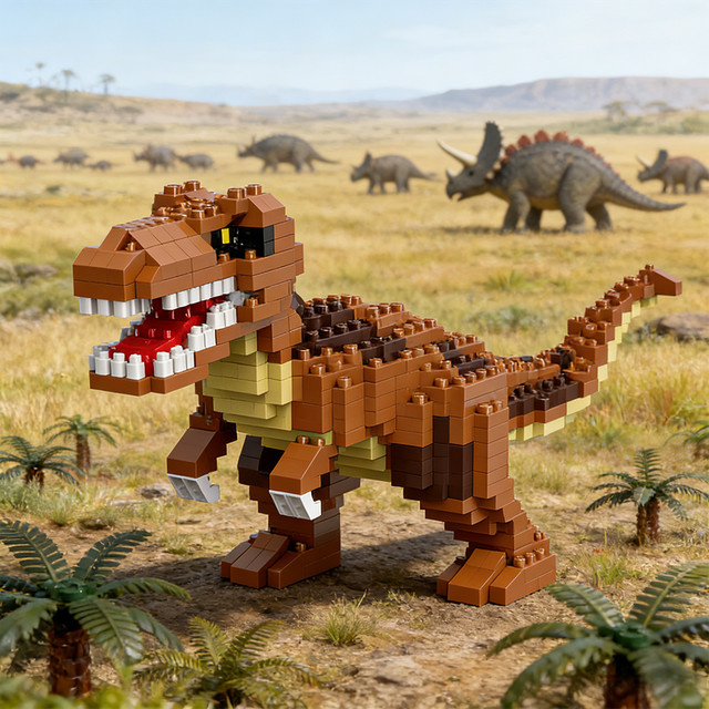 Doubuilt T-Rex Dinosaurier-Modell, Mikro-Bausteine, Konstruktionsset - Bild 1