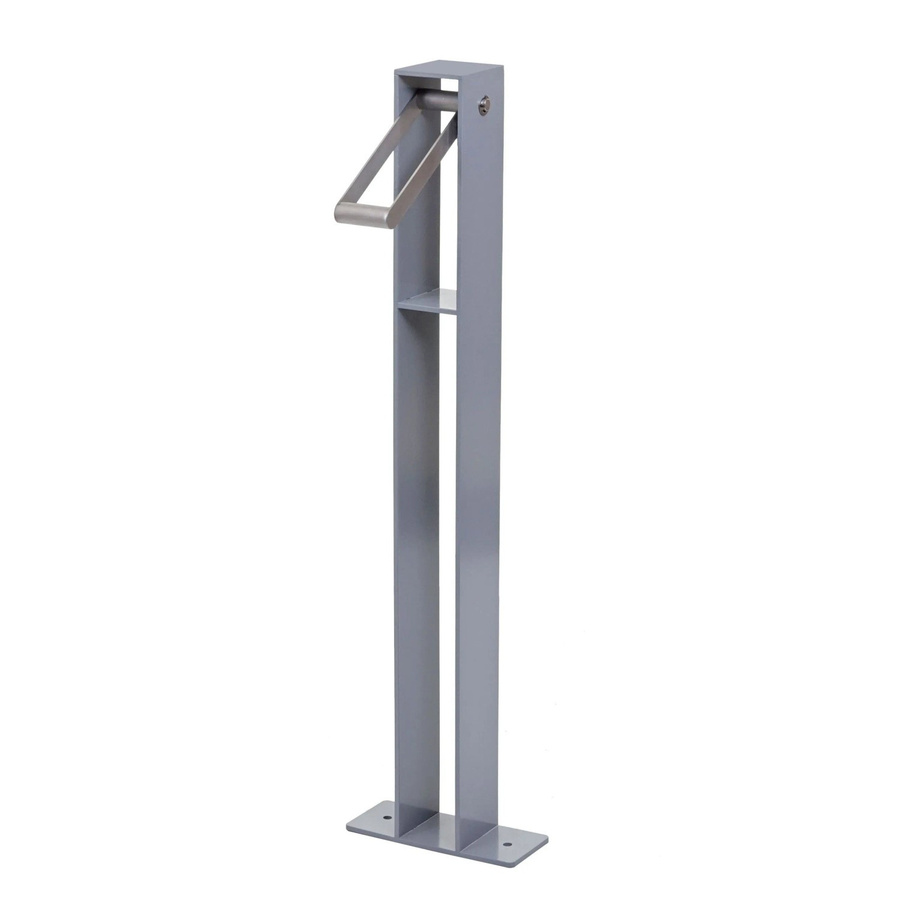 PROREGAL Fahrradbügel Anlehnbügel aus verzinktem Stahl in Grau, H x B x T: 96 x 24 x 10 cm - Bild 2