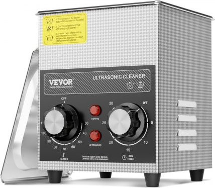 VEVOR Ultraschallreiniger 2 L mit Heizfunktion und Timer, professionelles digitales Reinigungsgerät aus Edelstahl in Silber, 60 W für Uhren, Brillen, Münzen und Metallteile - Bild 1