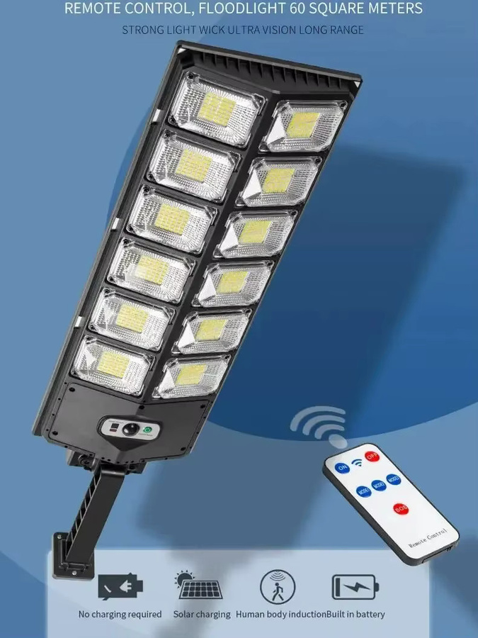ESMARTER Solar-LED-Wandleuchte für Außenbereich in Schwarz mit Bewegungssensor und Fernbedienung, 8000 Lumen, wasserdichte Gartenleuchte im modernen Design - Bild 5