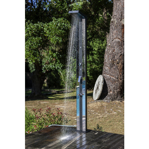 GRE Solardusche Luxe aus Aluminium in Grau mit 38 l Tank - Bild 4