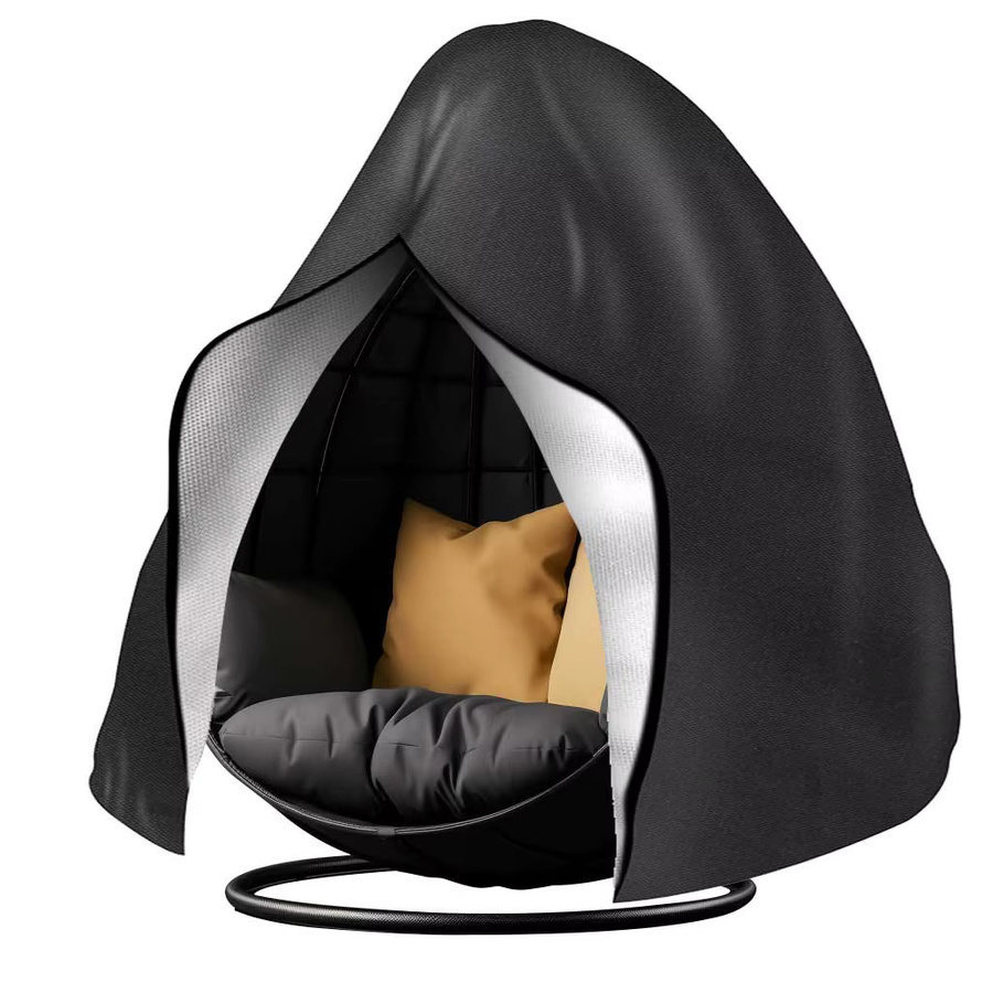 Wasserdichte 210D Schwerlast-Abdeckung aus Polyester für Hängesessel und Schaukelsessel, Schwarz - Bild 7