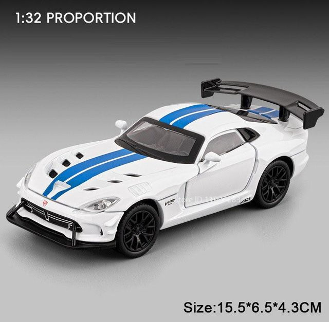 Linyi toy car Viper Tomahawk Supercar Modell, 1:32, Metall, Sound, Licht, ab 14 Jahren - Bild 1