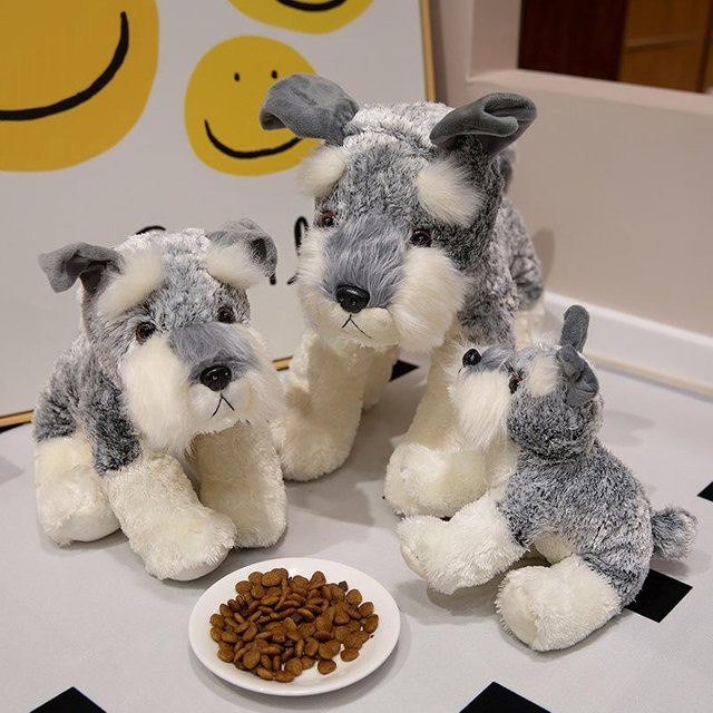 Joyful toys Schnauzer Hundepuppe, Plüschtier, 40cm, Grau - Bild 1