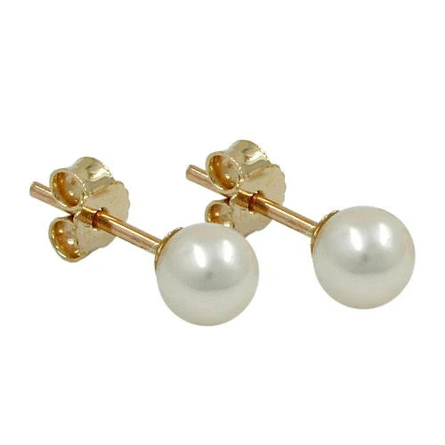 Colfem Ohrstecker 375 Gold, Zuchtperle, 5 mm, Unisex - Bild 1