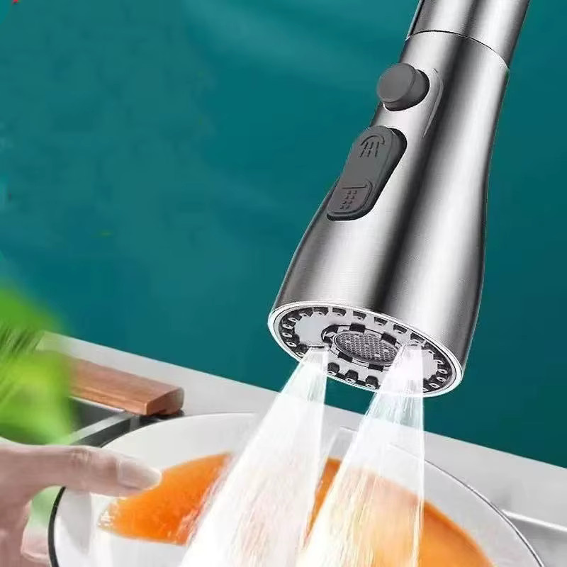 DQOK Wasserhahn Filter mit ausziehbarer Düse und Spray-Funktion in Matt Schwarz für Küche und Badezimmer - Bild 4