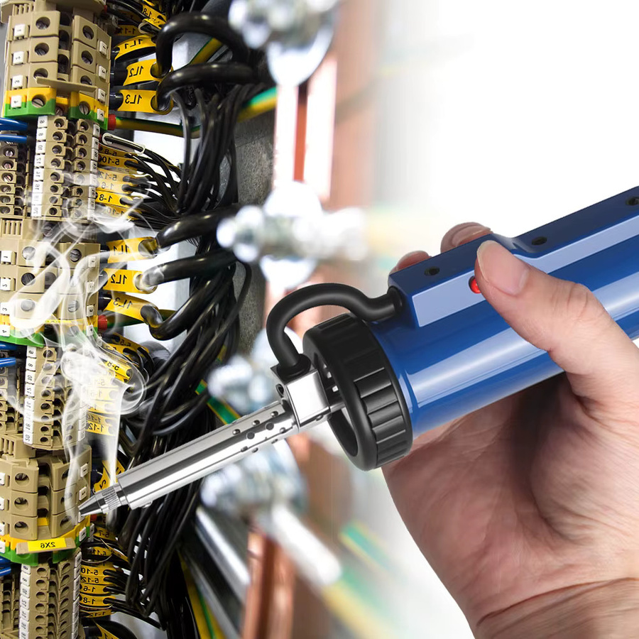 Elektrischer Lötzinn-Sauger NICEYARD ADT03 mit 3 Saugdüsen in Schwarz und Blau - Bild 4