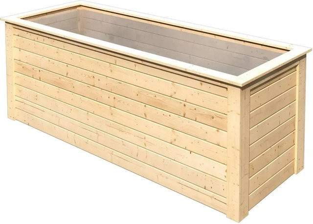 Karibu Hochbeet aus Nordischer Fichte naturbelassen B/T/H: 254 x 94 x 92 cm - Bild 1
