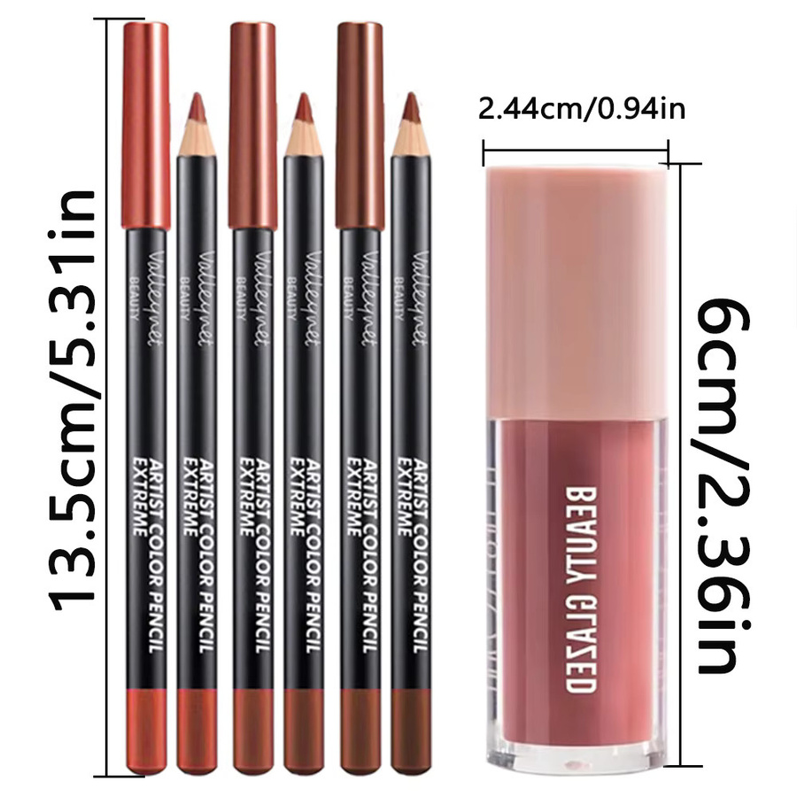 Lipgloss, Lippenöl und Lipliner Set, glänzend, 4-teilig - Bild 4