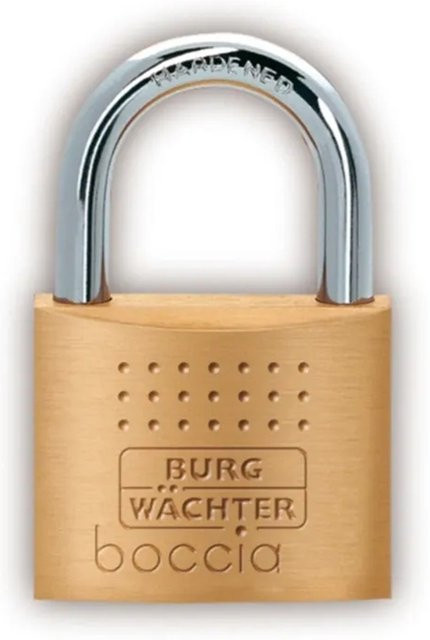 Burg Wächter Zylinder-Vorhängeschloss Boccia 450 30 SB in Gold/Messing - Bild 1