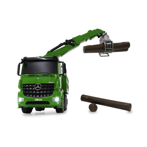 JAMARA Mercedes-Benz Holztransporter Nutzfahrzeuge 1:20 grün - Bild 4