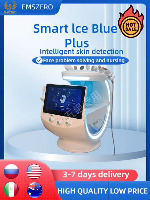 Hydrofacial 7-in-1 Gesichtsbehandlungsgerät, blau-weiß, Unisex - Bild 1
