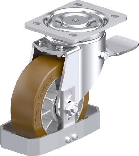 Blickle Stahlblech-Lenkrolle LH-ALB 152K-ST-FS in Silber mit 150 mm Rad-Durchmesser und 900 kg Tragfähigkeit - Bild 1