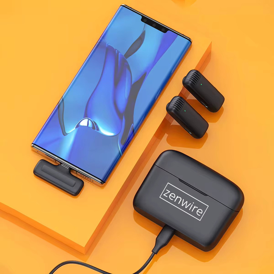 Zenwire J13 Kabelloses Bluetooth Mikrofon mit USB-C Anschluss, Kapazitiv, Schwarz - Bild 3
