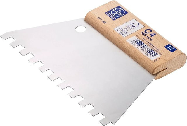 LUX-TOOLS Zahnspachtel Classic in Silber aus Stahl, Breite: 8 mm, Höhe: 8 mm - Bild 1