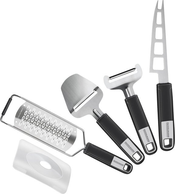 Fackelmann Küchenhelfer-Set Sense Käse-Helfer, 4-teilig, Edelstahl, Silber - Bild 1