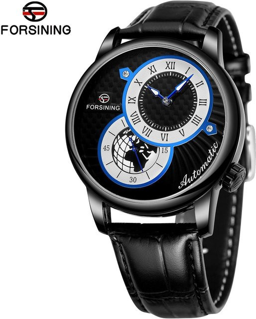 FORSINING Armbanduhr Automatik, Leder, Schwarz, Herren - Bild 1