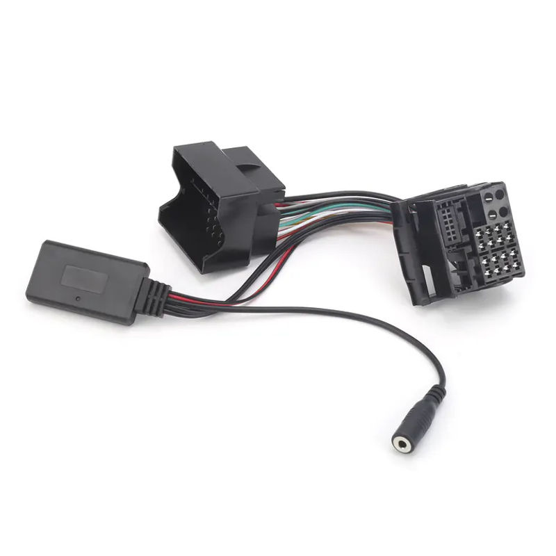 Qiilu 12-poliger Bluetooth 5.0 Aux Audio Adapter mit Mikrofon und 150 cm Kabel in Schwarz passend für Opel CD30 CDC40 CD70 - Bild 2