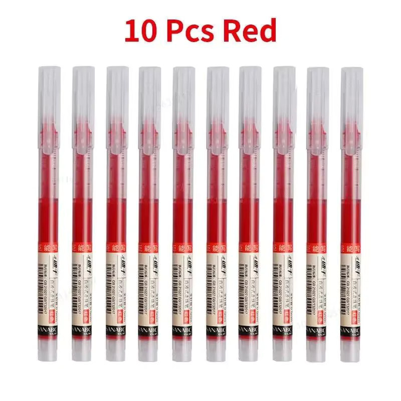 10 Stück Gelstifte mit Nadelspitze 0,5 mm in Rot für Schule und Büro - Bild 5
