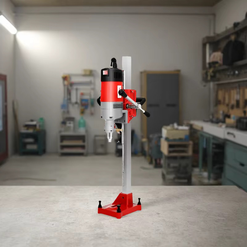 Betonkernbohrmaschine mit Ständer 2300W 220V in Rot für technische Anwendungen und Küchenrohrleitungen - Bild 3