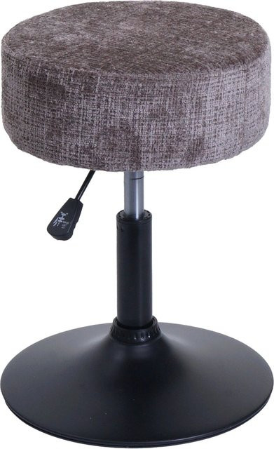 MCW Sitzhocker C22 höhenverstellbar und drehbar mit Chenille-Stoffbezug in Braun, Durchmesser: 37 cm - Bild 1