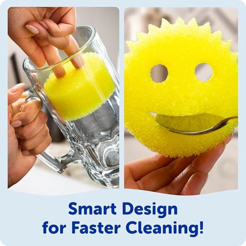 Scrub Daddy Küchenschwämme Set, 3 Stück, Mehrfarbig, Kratzfreie Spülschwämme für Küche, Bad und Haushalt - Bild 3
