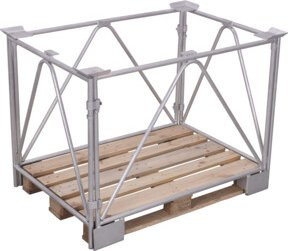 VARIOfit Palettenaufsatz Typ 68 verzinkt silber B/T: 120 x 80 cm, Höhe: 160 cm - Bild 1