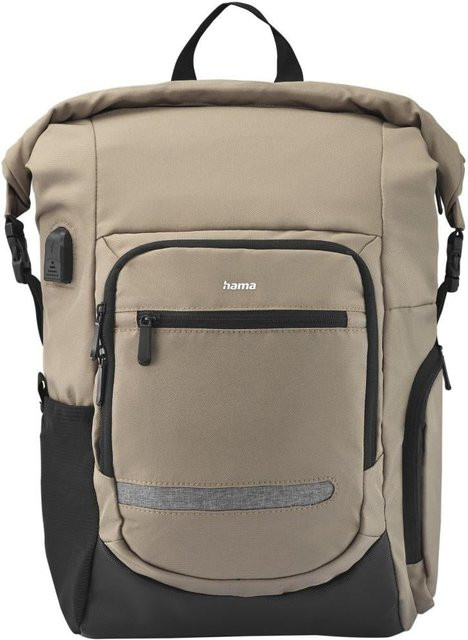 Hama Laptop-Rucksack Terra Rolltop mit USB-C Anschluss in Beige - Bild 1