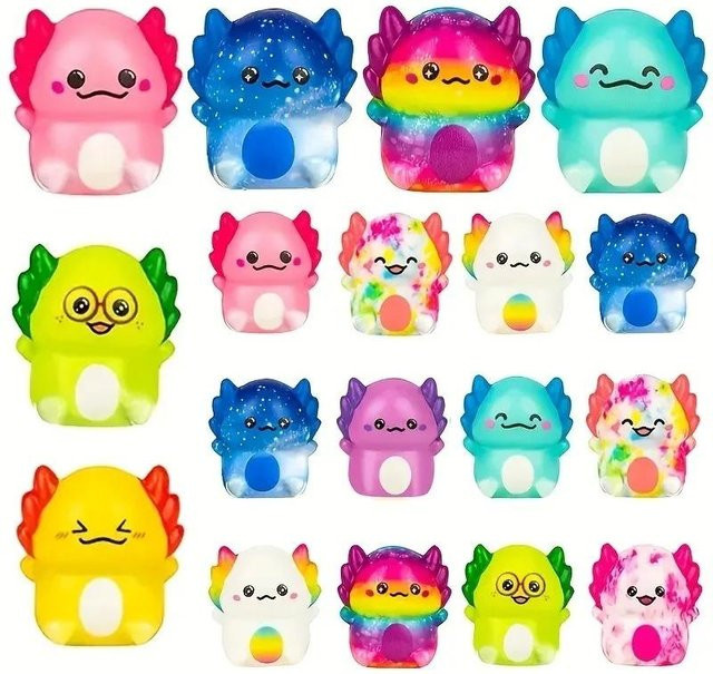 PRELEXT Mini Kawaii Molch Squishy, Knetspielzeug, 24-teiliges Set - Bild 1