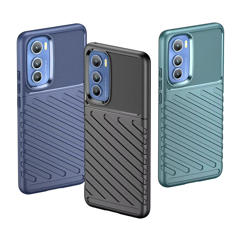 Stoßfeste Silikon-Handyhülle für Motorola Moto Edge 30 und 30 neo in Schwarz - Bild 2
