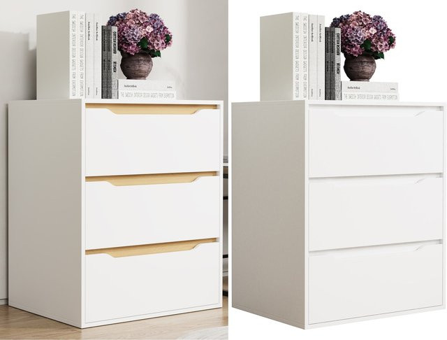 VCM Holz Kommode Malira L als Sideboard oder Nachttisch mit Schubladen, H x B x T: 78 x 65 x 48 cm - Bild 1