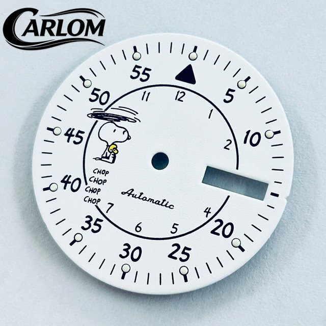 Carloms Zifferblatt, 28,5 mm, weiß, Cartoon, für NH36-Uhrwerk - Bild 1