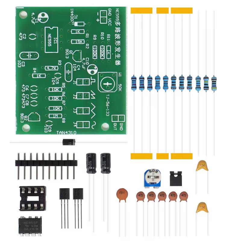 HUISHENGYUFA DC6-12V NE555 Pulsgeneratormodul als DIY Kit für Sinus, Dreieck und Quadratwellen-Signalgenerierung - Bild 3