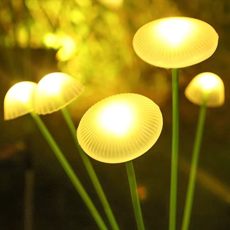 Shenzhi Tech Solar Jellyfish Bodenleuchten mit 6/8 LEDs in Weiß – Automatische LED Gartenbeleuchtung für den Außenbereich mit Dämmerungssensor - Bild 3