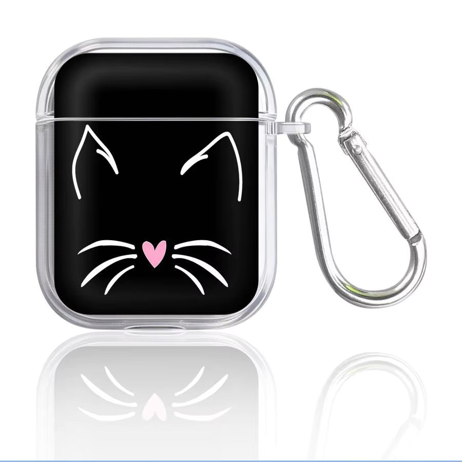 Transparente Katzen-Kopfhörerhülle für Apple AirPods Pro, Pro 2, Pro 3, AirPods 4, 3 und 1 - Bild 4