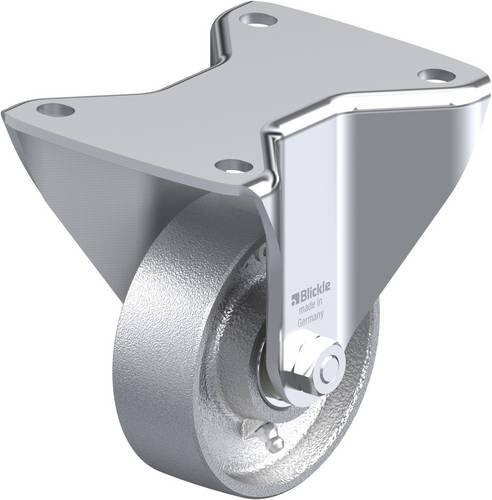Blickle Bockrolle BH-G 100K-3 in Silber mit 100mm Rad-Durchmesser und 400kg Tragfähigkeit - Bild 1