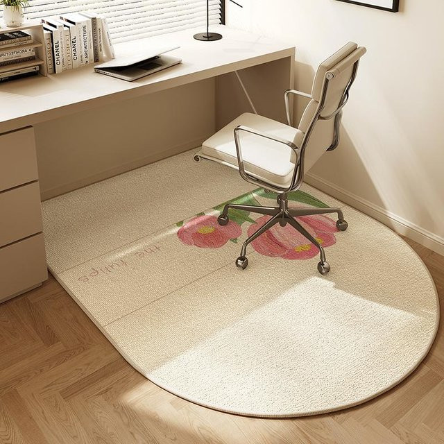 Lodestar Bodenschutzmatte für Bürostühle und Drehstühle, beige, floral, B/T: 120 x 80 cm - Bild 1