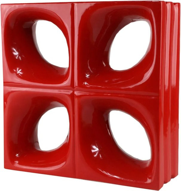 Keramikstein Style'n Art Fuchs Design in Rot, B/T/H: 24 x 24 x 8 cm - Bild 1